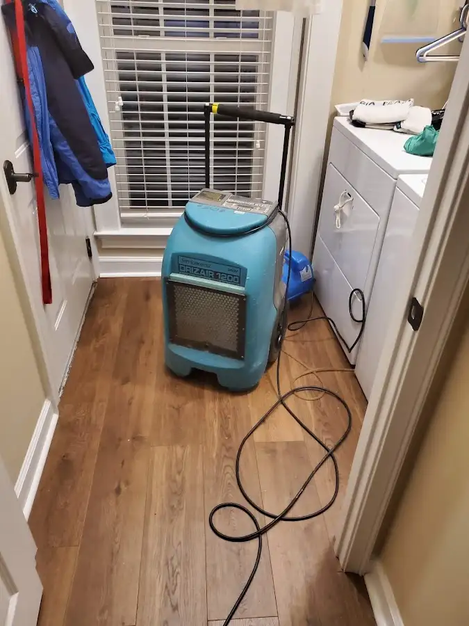 Commercial dehumidifier deployed for Flood Damage Cleanup in Bryant